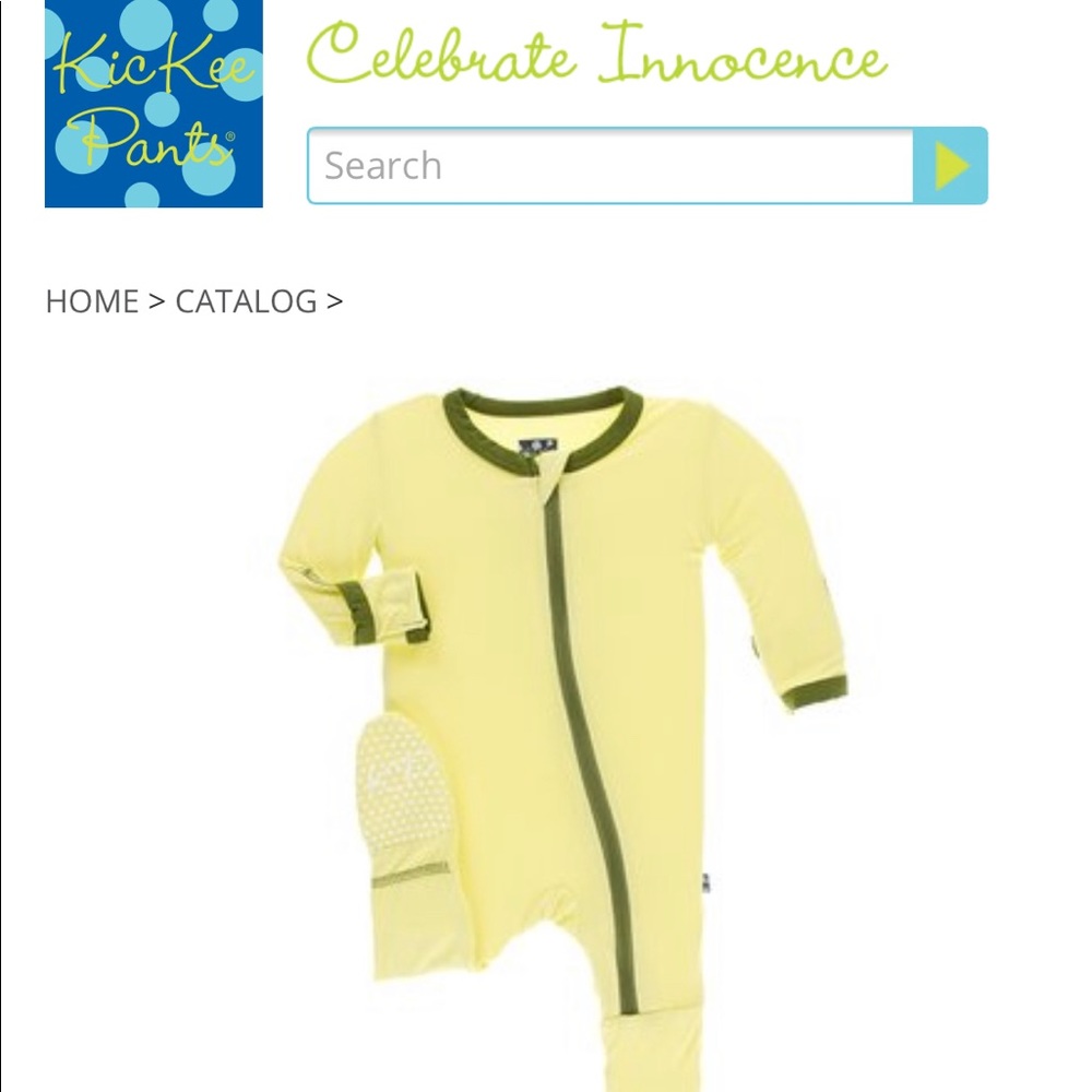 NWT Kickee Pants footie with zipper 9-12m